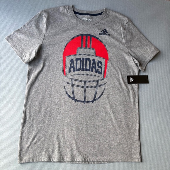 ADIDAS | Grey Football Graphic Short Sleeve Casual T Shirt | Youth XL - Picture 4 of 5